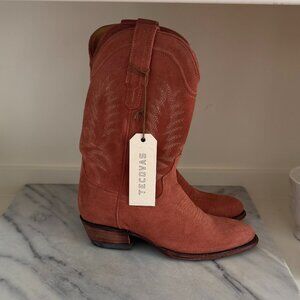 Tecovas Josie – Desert Rose Suede Cowgirl Boots – NWT